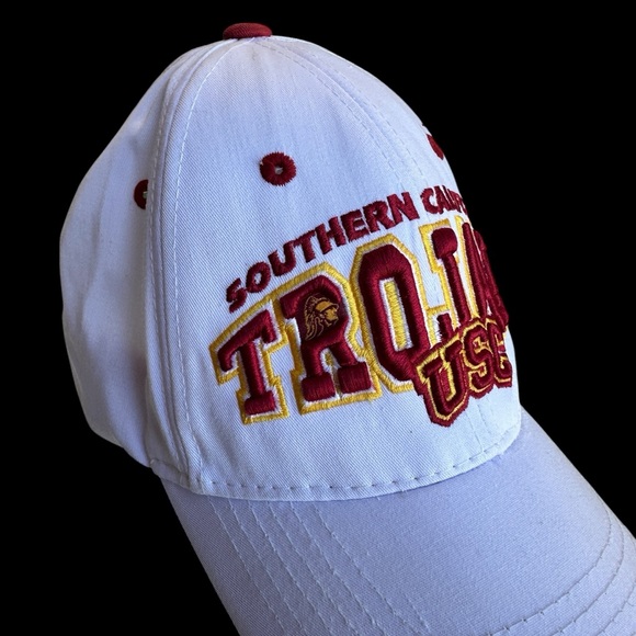 Top of the World USC TROJANS hat white red yellow embroidered one size fits all - Picture 9 of 14